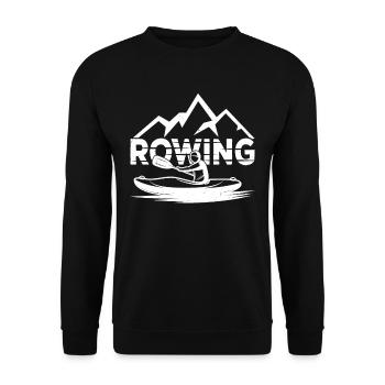 Rowing Rowing Rowing Rowing Rowers - Unisex Sweatshirt - black - Front - Alina (178cm) & Michal (187cm)
