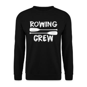 Rudermannschaft Ruderer Rudern Ruder Ruderboot - Unisex Pullover - Schwarz - Vorne - Alina (178cm) & Michal (187cm)
