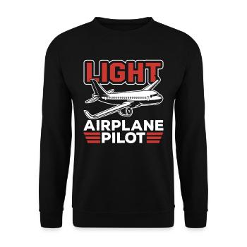 Light Aircraft Pilot Small Aircraft Private Aircraft - Unisex Sweatshirt - black - Front - Alina (178cm) & Michal (187cm)