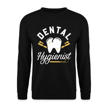 Dental Hygienists Dentist Team Dental Hygiene - Unisex Sweatshirt - black - Front - Alina (178cm) & Michal (187cm)