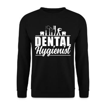 Dental Hygienists Team Dental Hygiene Dentist - Unisex Sweatshirt - black - Front - Alina (178cm) & Michal (187cm)