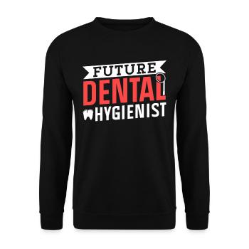 Future dental hygienist dental hygiene team - Unisex Sweatshirt - black - Front - Alina (178cm) & Michal (187cm)