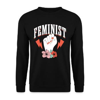 Féministe Droits des femmes Féminisme Féministe - Sweat-shirt Unisexe - noir - Devant - Alina (178cm) & Michal (187cm)
