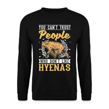 Hyène Cadeau Aardwolf Hyène - Sweat-shirt Unisexe - noir - Devant - Alina (178cm) & Michal (187cm)
