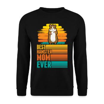 Meilleure maman Hamster Ever Hamster Mama - Sweat-shirt Unisexe - noir - Devant - Alina (178cm) & Michal (187cm)