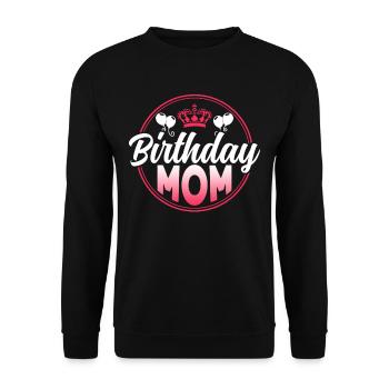 Anniversaire Mama Party Maman Maman - Sweat-shirt Unisexe - noir - Devant - Alina (178cm) & Michal (187cm)