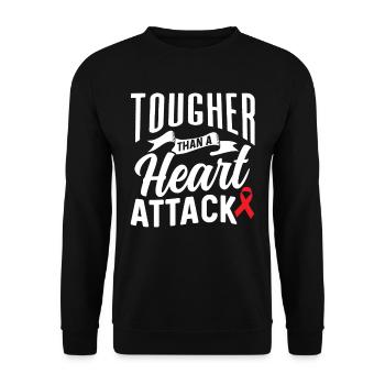 Härter Als Ein Herzinfarkt Herzanfall Herzattacke - Unisex Pullover - Schwarz - Vorne - Alina (178cm) & Michal (187cm)