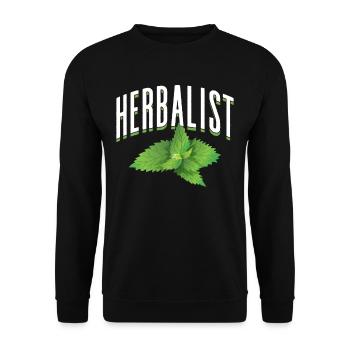 Herboriste Herbes Herbe Jardin Herbe - Sweat-shirt Unisexe - noir - Devant - Alina (178cm) & Michal (187cm)