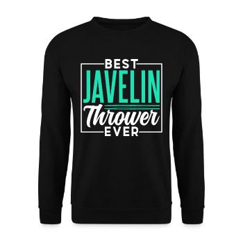 Bester Speerwerfer Aller Zeiten Speerwerfen Speer - Unisex Pullover - Schwarz - Vorne - Alina (178cm) & Michal (187cm)