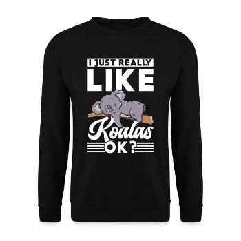 I like koalas just very koala bear animal koala - Unisex Sweatshirt - black - Front - Alina (178cm) & Michal (187cm)