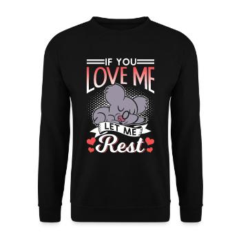 Wenn Du Mich Liebst Lass Mich Ruhen Koalas Koala - Unisex Pullover - Schwarz - Vorne - Alina (178cm) & Michal (187cm)