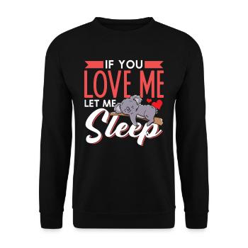 Wenn Du Mich Liebst Lass Mich Schlafen Koala Tier - Unisex Pullover - Schwarz - Vorne - Alina (178cm) & Michal (187cm)