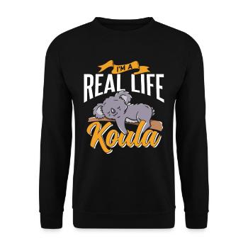 Je suis un vrai koala animal koala ours koalas mignons koalas - Sweat-shirt Unisexe - noir - Devant - Alina (178cm) & Michal (187cm)