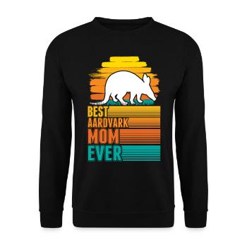 Meilleure maman Aardvark de tous les temps Erdferkel Mama - Sweat-shirt Unisexe - noir - Devant - Alina (178cm) & Michal (187cm)