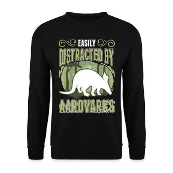Facilement distrait par Aardvarks Aardvark - Sweat-shirt Unisexe - noir - Devant - Alina (178cm) & Michal (187cm)