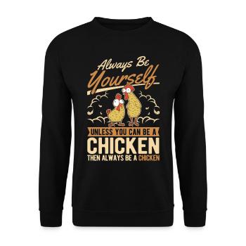Poulets Élevage de poulets Éleveur de poulet - Sweat-shirt Unisexe - noir - Devant - Alina (178cm) & Michal (187cm)