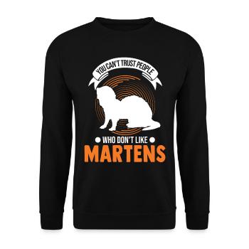 Martre Cadeau Vison Blaireau Martre - Sweat-shirt Unisexe - noir - Devant - Alina (178cm) & Michal (187cm)