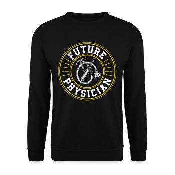 Future Doctor Medical Medicine Profession - Unisex Sweatshirt - black - Front - Alina (178cm) & Michal (187cm)