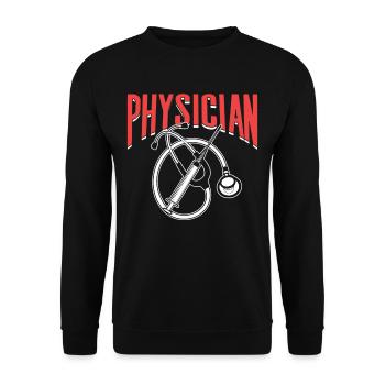 Doctor Medicine Doctor Profession Medical - Unisex Sweatshirt - black - Front - Alina (178cm) & Michal (187cm)