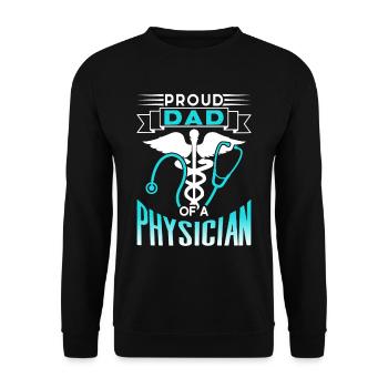 Fier père d’un médecin médecin médecin médecin médecin - Sweat-shirt Unisexe - noir - Devant - Alina (178cm) & Michal (187cm)