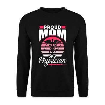 Fière maman d’un médecin médecin médecin médecin - Sweat-shirt Unisexe - noir - Devant - Alina (178cm) & Michal (187cm)