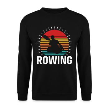 Rowing Rowing Rowing Rowing Rowing - Unisex Sweatshirt - black - Front - Alina (178cm) & Michal (187cm)