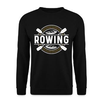 Rowing Rowing Rowing Rowing Rowing - Unisex Sweatshirt - black - Front - Alina (178cm) & Michal (187cm)