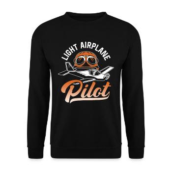 Light Aircraft Pilot Small Aircraft Private Aircraft - Unisex Sweatshirt - black - Front - Alina (178cm) & Michal (187cm)