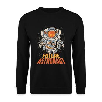 Future Astronaut Rocket Space Astronomy - Unisex Sweatshirt - black - Front - Alina (178cm) & Michal (187cm)
