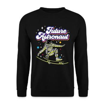 Futur astronaute Astronomy Rocket Astronomy Space - Sweat-shirt Unisexe - noir - Devant - Alina (178cm) & Michal (187cm)