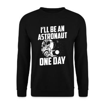 Je serai astronaute un jour Astronomie - Sweat-shirt Unisexe - noir - Devant - Alina (178cm) & Michal (187cm)