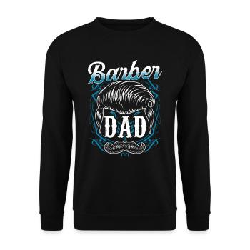Barber Papa Barbershop Barbershop Barbers Barber Profession - Unisex Sweatshirt - black - Front - Alina (178cm) & Michal (187cm)