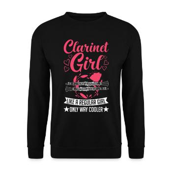 Clarinette Clarinettiste - Sweat-shirt Unisexe - noir - Devant - Alina (178cm) & Michal (187cm)