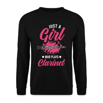 Clarinette Clarinettiste - Sweat-shirt Unisexe - noir - Devant - Alina (178cm) & Michal (187cm)