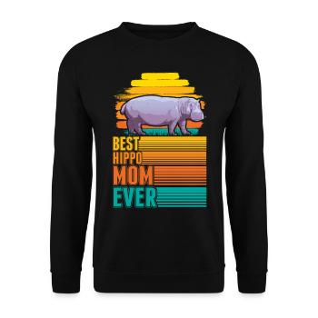 Meilleure maman hippopotame jamais hippopotame hippopotame - Sweat-shirt Unisexe - noir - Devant - Alina (178cm) & Michal (187cm)