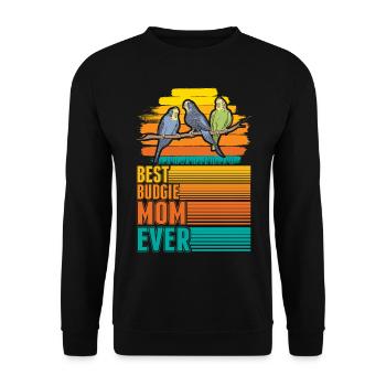 Budgerigar Mama Welli Perruche Perruche Perruche - Sweat-shirt Unisexe - noir - Devant - Alina (178cm) & Michal (187cm)