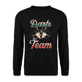 Darts Team Darts Club Darts Team - Unisex Sweatshirt - black - Front - Alina (178cm) & Michal (187cm)