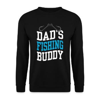 Dad's Fishing Buddy Fishing Fishing Fishing Friend - Unisex Sweatshirt - black - Front - Alina (178cm) & Michal (187cm)