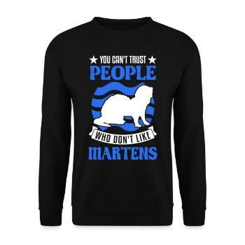 Martre Cadeau Vison Blaireau Martre - Sweat-shirt Unisexe - noir - Devant - Alina (178cm) & Michal (187cm)