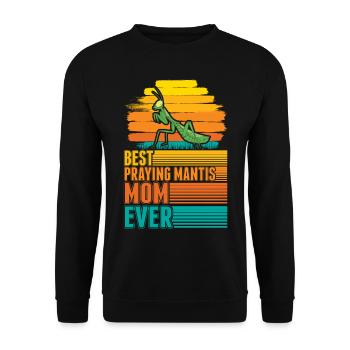 Best Praying Mantis Mom Ever Gottesanbeterin Mama - Unisex Sweatshirt - black - Front - Alina (178cm) & Michal (187cm)