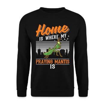 Praying mantis home mantis mantis mantis - Unisex Sweatshirt - black - Front - Alina (178cm) & Michal (187cm)