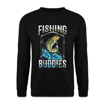 Fishing Friends Fishing Friend Fishing Friend Fishing - Unisex Sweatshirt - black - Front - Alina (178cm) & Michal (187cm)