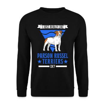 Parson Russell Terrier Owner - Unisex Sweatshirt - black - Front - Alina (178cm) & Michal (187cm)