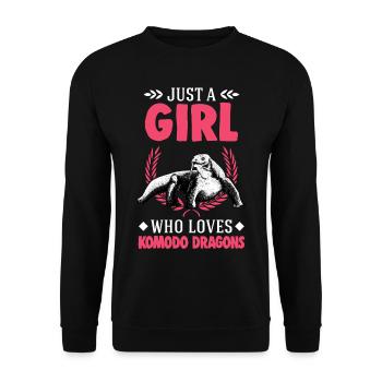 Komodo dragon Boy Komodo dragon Monitor lizard - Unisex Sweatshirt - black - Front - Alina (178cm) & Michal (187cm)