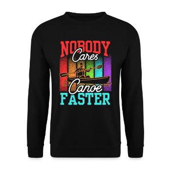 Personne ne se soucie de canoë plus vite Niemand Interessiert es - Sweat-shirt Unisexe - noir - Devant - Alina (178cm) & Michal (187cm)
