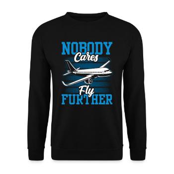 Personne ne s’en soucie Continuer à voler vol pilote - Sweat-shirt Unisexe - noir - Devant - Alina (178cm) & Michal (187cm)