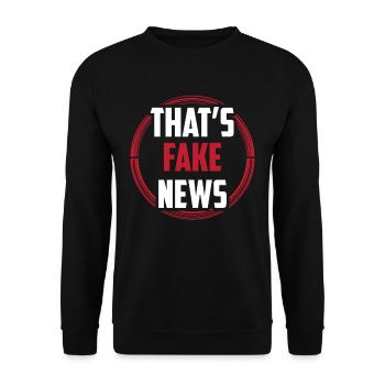 These are fake news Press freedom Press law - Unisex Sweatshirt - black - Front - Alina (178cm) & Michal (187cm)