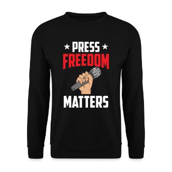 La liberté de la presse est importante - Sweat-shirt Unisexe - noir - Devant - Alina (178cm) & Michal (187cm)