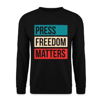 La liberté de la presse est importante - Sweat-shirt Unisexe - noir - Devant - Alina (178cm) & Michal (187cm)