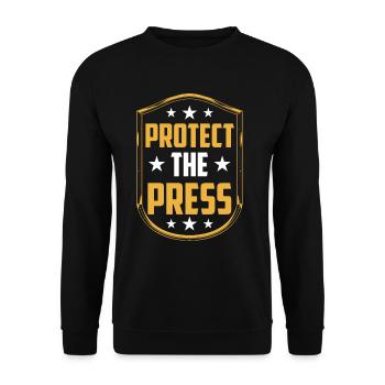 Protects the press Press law Freedom of the press - Unisex Sweatshirt - black - Front - Alina (178cm) & Michal (187cm)